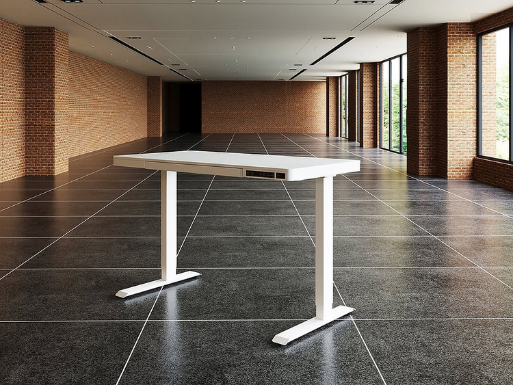 Salsa höj- och sänkbart bord 120x60 cm (Vit/Vit)